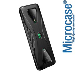 Microcase Oppo A12 Brushed Carbon Fiber Silikon Kılıf - Siyah