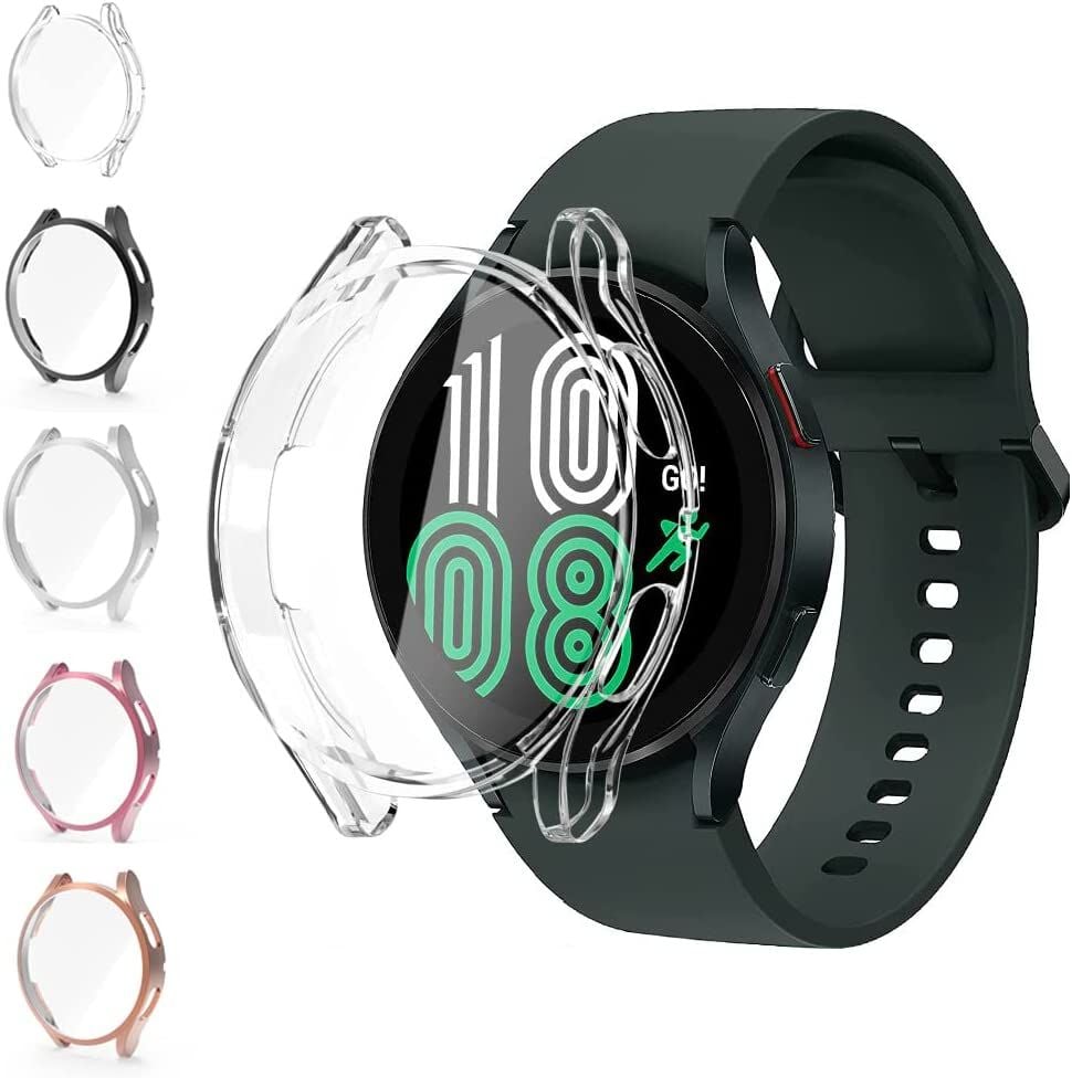 Microcase Samsung Galaxy Watch4 44mm Önü Kapalı Tasarım Silikon Kılıf