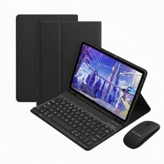 Microcase Samsung Galaxy Tab A11 Plus 11 inch Tablet için Bluetooth Klavye ve Mouse + Kılıf BKK6