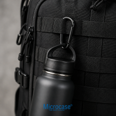 Microcase Profesyonel Karabin 5.7 cm Siyah Alüminyum Taktik Dağcılık Anahtarlık Askısı Çanta Klipsi Kancası 1 Adet - AL5887