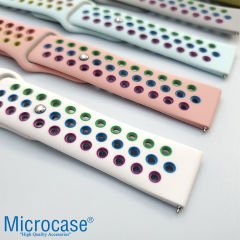 Microcase Amazfit GTS 2 Mini 40mm için Delikli Silikon Kordon Kayış - KY12