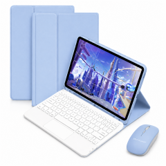 Microcase Honor Pad 10 12.1 inch Tablet Uyumlu Bluetooth Touchpad Klavye+Bluetooth Mouse+Standlı Kılıf-BKK7