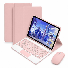 Microcase Honor Pad 10 12.1 inch Tablet Uyumlu Bluetooth Touchpad Klavye+Bluetooth Mouse+Standlı Kılıf-BKK7