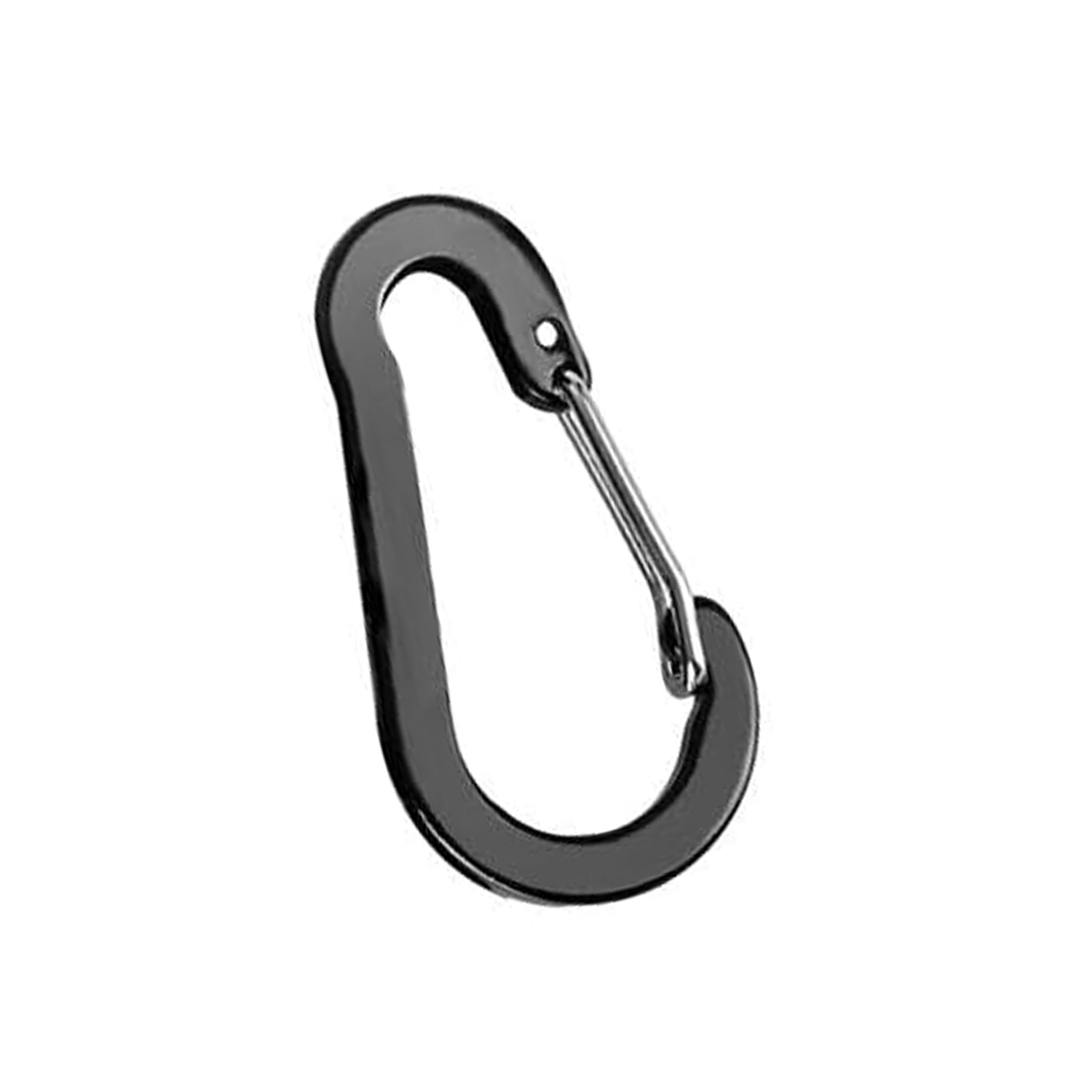 Microcase Çok Amaçlı Mini Metal Karabina Seti 4.9 cm Siyah Yaylı Anahtarlık Kancası Taktik Kamp Ekipman Askısı - AL5881