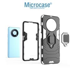 Microcase Huawei Nova Y90 Batman Serisi Yüzük Standlı Armor Kılıf - Siyah