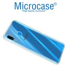 Microcase Samsung Galaxy M10s Ultra İnce 0.2 mm Soft Silikon Kılıf + Tam Kaplayan Çerçeveli Cam