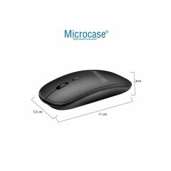 Microcase Samsung Galaxy Tab S9 FE SM-X510 10.9 inch Tablet için Touchpad Bluetooth Klavye (TR Sticker) + Bluetooth Mouse + Tablet Standı - AL2766