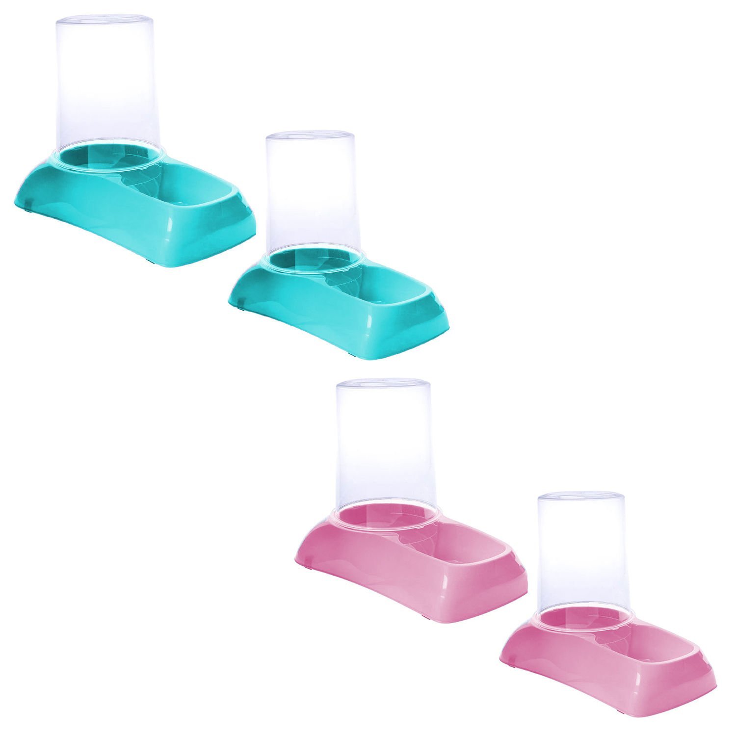 Microcase 2'li 3 lt + 1,75 lt Hazneli Kedi Köpek Su ve Mama Kabı-AL3921
