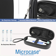 Microcase Şarjlı Diş Fırçaları için Askılıklı Seyahat Saklama Çantası Koruma Kabı Kutusu  AL5434