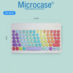 Microcase Tablet ve Telefonlar için Gökkuşağı Tasarım Bluetooth Klavye - AL5039 İNG