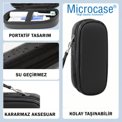 Microcase Şarjlı Diş Fırçaları için Askılıklı Seyahat Saklama Çantası Koruma Kabı Kutusu 2 Adet AL5434