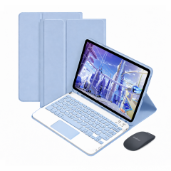 Microcase Xiaomi Poco Pad X1 11.2 inch Tablet Uyumlu Bluetooth Touchpad Klavye+Bluetooth Mouse+Standlı Kılıf-BKK7