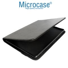 Microcase Lenovo Tab E10 TB-X104F Alfa Book Case PU Deri Standlı Kılıf - Siyah