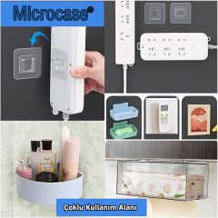 Microcase Güçlü Plastik  Yapışkanlı  Suya Dayanıklı Geçmeli Klips Eşya Sabitleme  Askılığı 5 Adet -Şeffaf AL4267