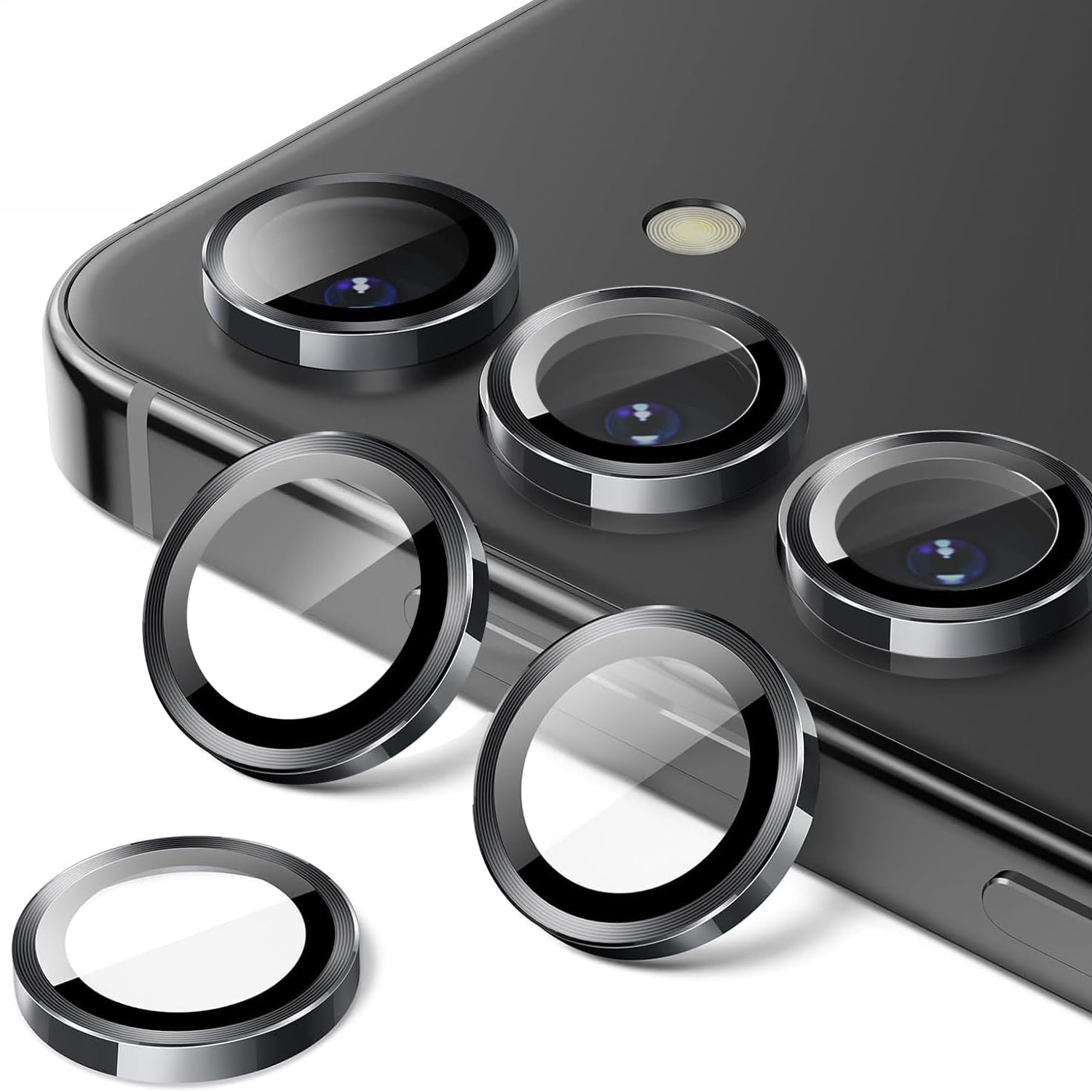 Microcase Samsung Galaxy S25 FE Kamera Camı Lens Koruyucu Halka Set - AL8114