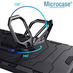 Microcase OnePlus Nord 2T Batman Serisi Yüzük Standlı Armor Kılıf - Siyah