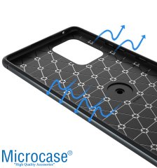 Microcase Samsung Galaxy A91 - M80S - S10 Lite Focus Serisi Yüzük Standlı Silikon Kılıf - Siyah
