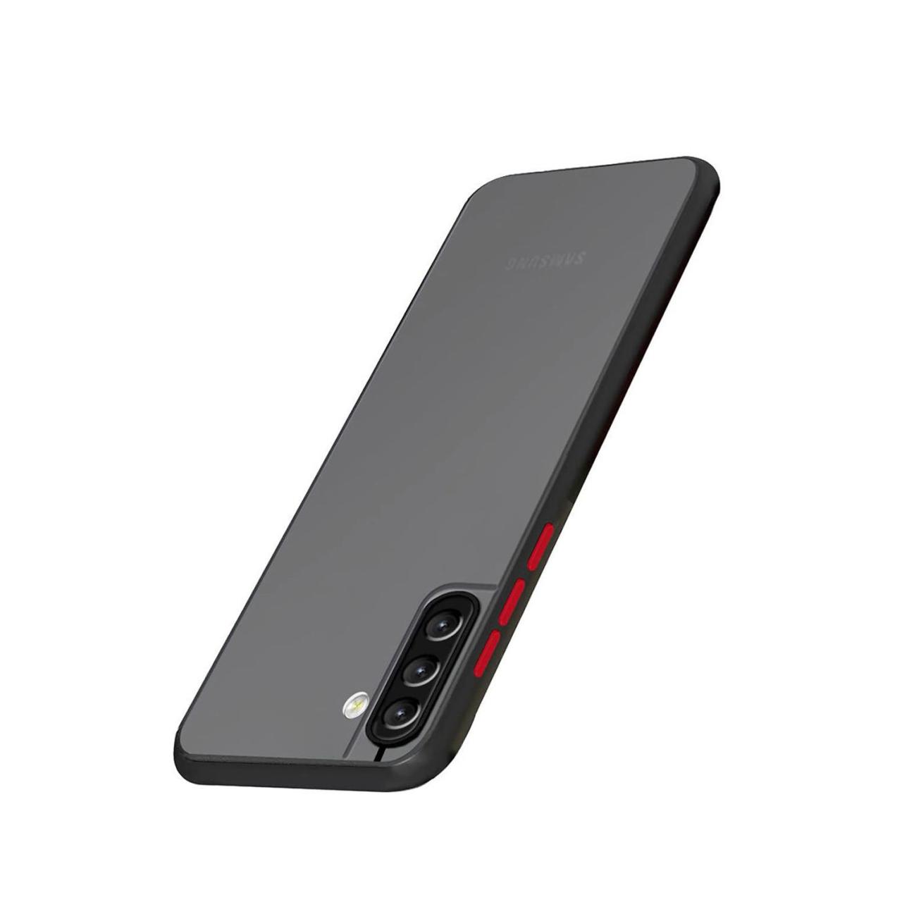 Microcase Samsung Galaxy S21 FE 5G London Serisi Darbeye Dayanıklı Kılıf - Buzlu Siyah