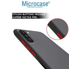 Microcase Samsung Galaxy S21 FE 5G London Serisi Darbeye Dayanıklı Kılıf - Buzlu Siyah