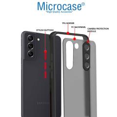 Microcase Samsung Galaxy S21 FE 5G London Serisi Darbeye Dayanıklı Kılıf - Buzlu Siyah
