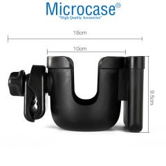 Microcase Bisiklet Bebek Arabası için Şişe Biberon Bardak ve Telefon Tutucu - AL2816