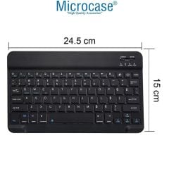Microcase Lenovo Tab M8 4.Nesil 8'' Tablet Çanta + Bluetooth Klavye + Mouse + Tablet Standı Siyah - AL4234