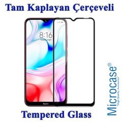 Microcase Xiaomi Redmi 8 Ultra İnce 0.2 mm Soft Silikon Kılıf + Tam Kaplayan Çerçeveli Cam