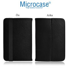 Microcase iPad Mini 4 Delüx Serisi Universal Standlı Deri Kılıf - Siyah
