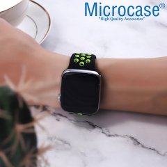 Microcase Samsung Galaxy Watch 3 45 mm için Delikli Silikon Kordon Kayış - KY13