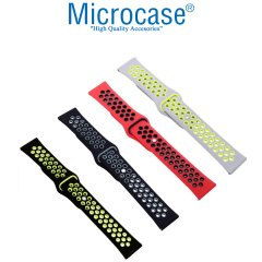Microcase Samsung Galaxy Watch 3 45 mm için Delikli Silikon Kordon Kayış - KY13