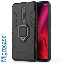 Microcase Xiaomi Mi 9T - Mi 9T Pro Batman Serisi Yüzük Standlı Armor