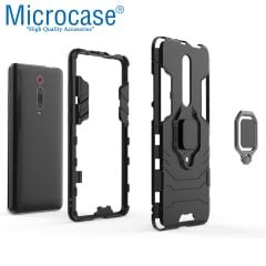 Microcase Xiaomi Mi 9T - Mi 9T Pro Batman Serisi Yüzük Standlı Armor