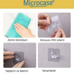 Microcase Kendinden Yapışkanlı  Banyo Mutfak Eşya Havlu Vb Ürün Askılığı- AL4835 1 Adet