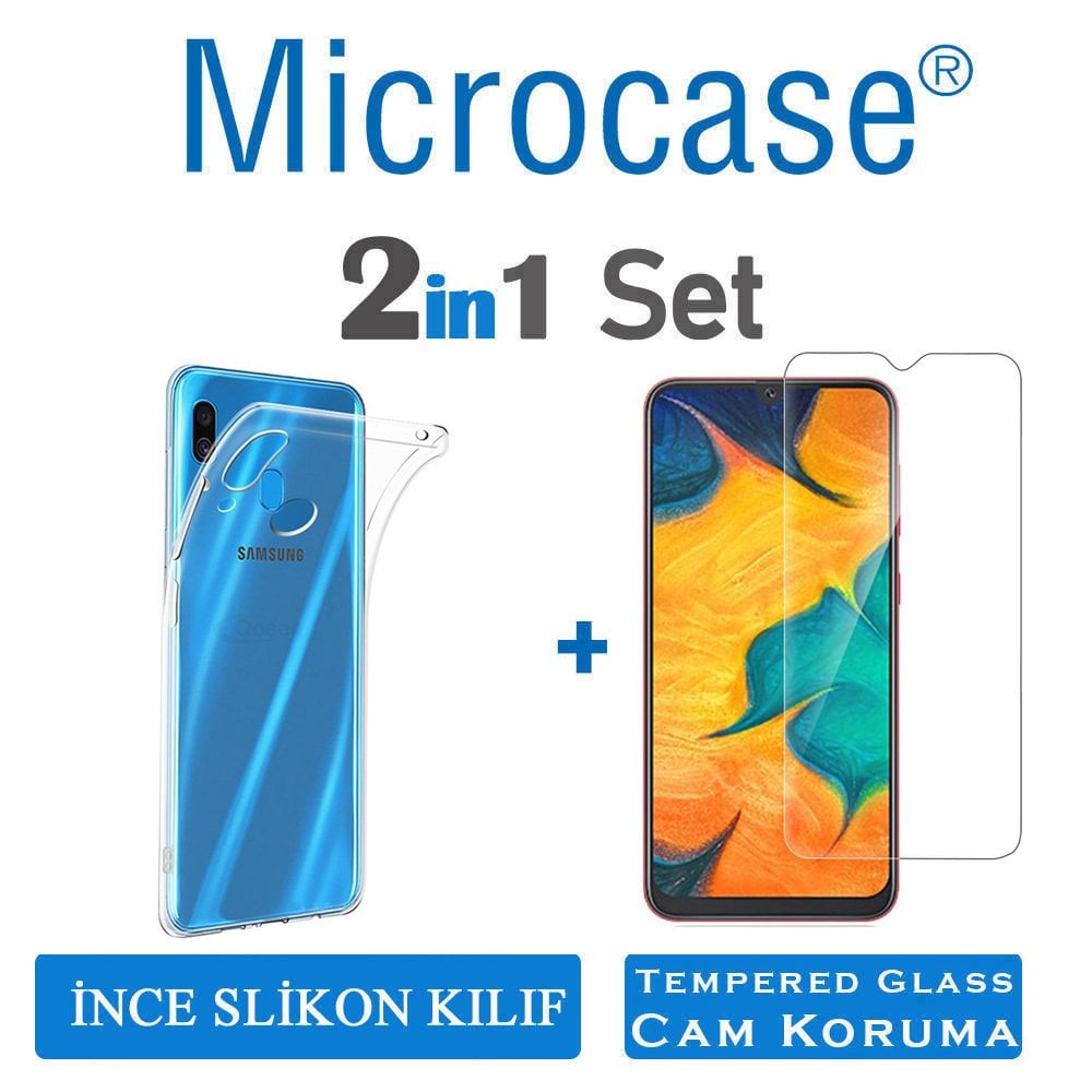 Samsung Galaxy A30 İnce 0.2 mm Silikon Kılıf + CAM (SEÇİN)