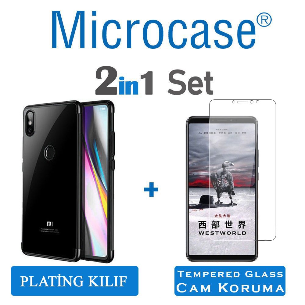 Microcase Xiaomi Mi Max 3 Plating Series Soft Silikon Kılıf + CAM