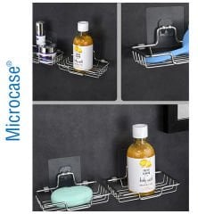 Microcase Güçlü Plastik  Yapışkanlı  Suya Dayanıklı Banyo Mutfak Eşya Taşıma Raf Askılığı 1 Adet -Şeffaf AL4269