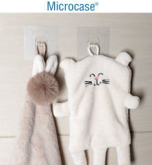 Microcase Güçlü Plastik  Yapışkanlı  Suya Dayanıklı Banyo Mutfak Eşya Taşıma Raf Askılığı 1 Adet -Şeffaf AL4269