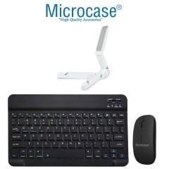 Microcase iPad Pro 12.9 M2 2022 Bluetooth Klavye + Mouse + Tablet Standı - AL2765