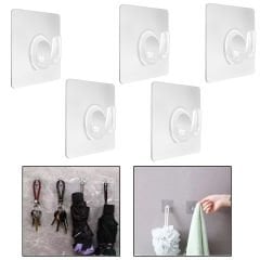 Microcase Kendinden Yapışkanlı  Banyo Mutfak Eşya Havlu Vb Ürün Askılığı- AL4835 5 Adet