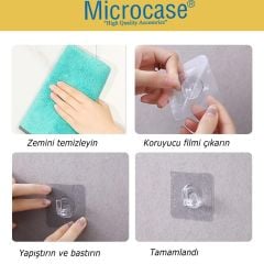 Microcase Kendinden Yapışkanlı  Banyo Mutfak Eşya Havlu Vb Ürün Askılığı- AL4835 5 Adet