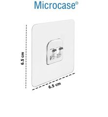 Microcase Güçlü Plastik  Yapışkanlı  Suya Dayanıklı  Banyo Mutfak Eşya Taşıma Raf Askısı 5 Adet -Şeffaf AL4269