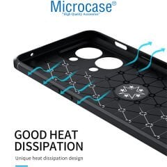 Microcase OnePlus Nord 2T Focus Serisi Yüzük Standlı Silikon Kılıf - Siyah