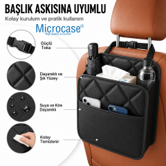 Microcase Universal Araba Koltuğu Arka Organizeri Asılabilir Çöp Kovası AL5653