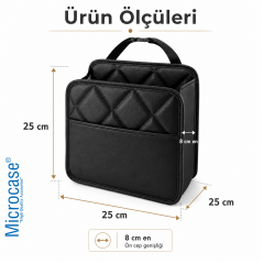 Microcase Universal Araba Koltuğu Arka Organizeri Asılabilir Çöp Kovası AL5653
