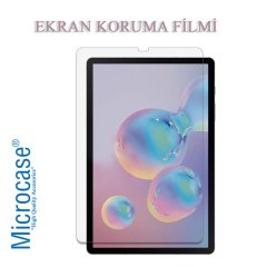 Microcase Samsung Galaxy Tab S6 T860 Silikon Kılıf Şeffaf + Ekran Koruma Filmi + Tablet El Tutucu