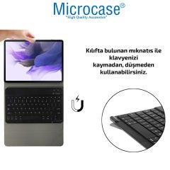 Microcase Samsung Galaxy Tab S7 FE SM-T733 12.4 inch Tablet Bluetooth Klavyeli Standlı Kılıf - BKK4