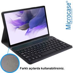 Microcase Samsung Galaxy Tab S7 FE SM-T733 12.4 inch Tablet Bluetooth Klavyeli Standlı Kılıf - BKK4