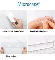 Microcase Güçlü Plastik  Yapışkanlı  Suya Dayanıklı  Çift Başlı  Banyo Mutfak Eşya Taşıma Raf Askılığı 1 Adet -Şeffaf AL4270