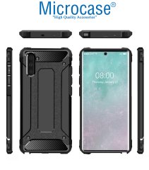 Microcase Samsung Galaxy Note 10  King Serisi Armor Perfect Koruma Kılıf Siyah