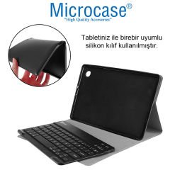 Microcase Samsung Galaxy Tab S7 FE SM-T733 12.4 inch Tablet Bluetooth Klavye ve Mouse + Standlı Kılıf - BKK6